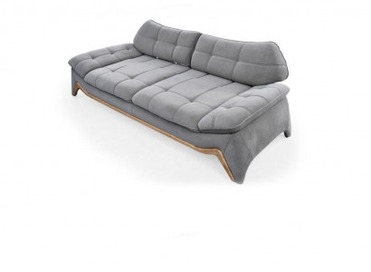 Graues Polstersofa Designer 3-Sitzer Wohnzimmer Dreisitzer Edle Couch